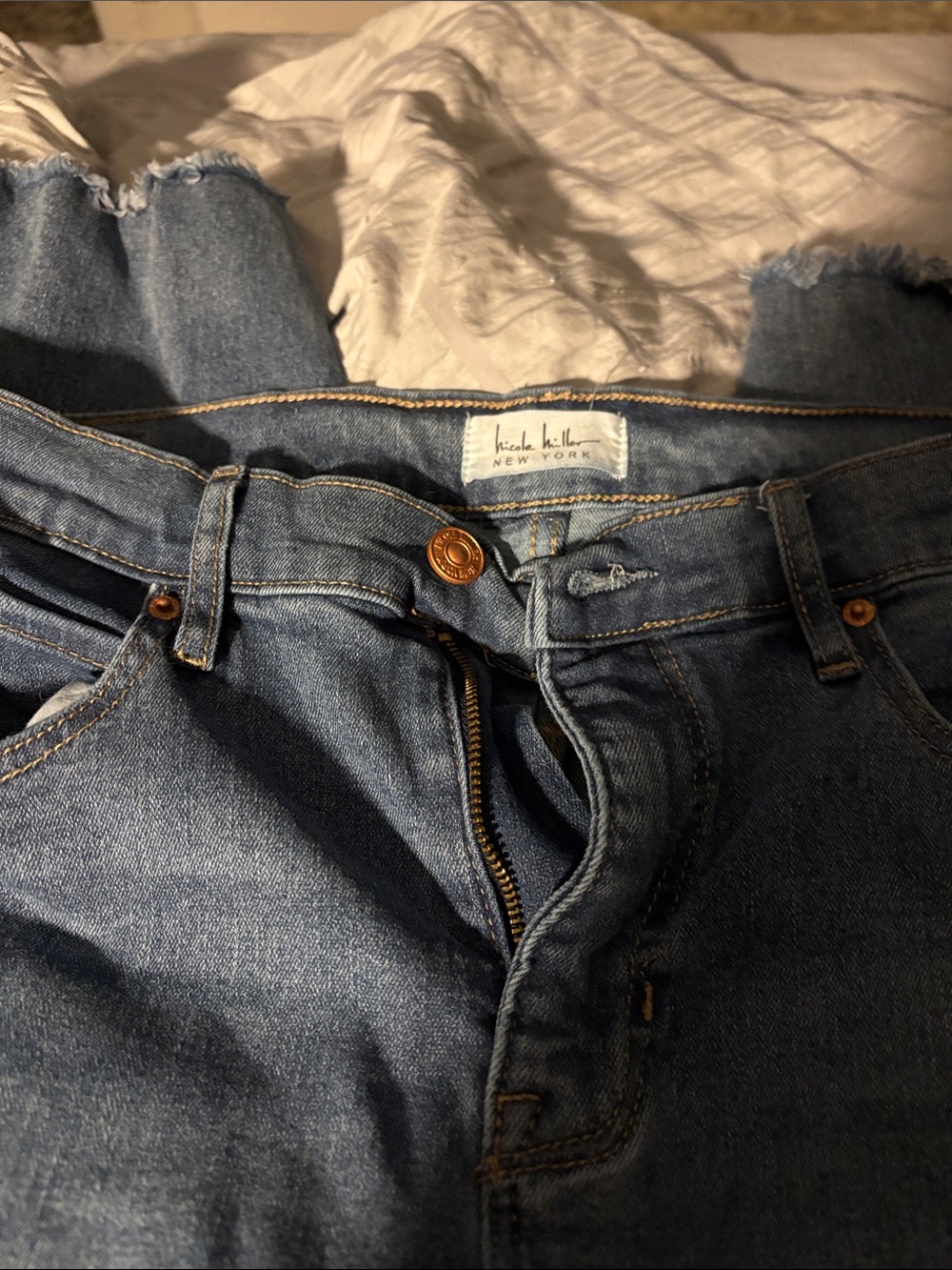Nicole Miller High-Rise Light Blue Denim Jeans